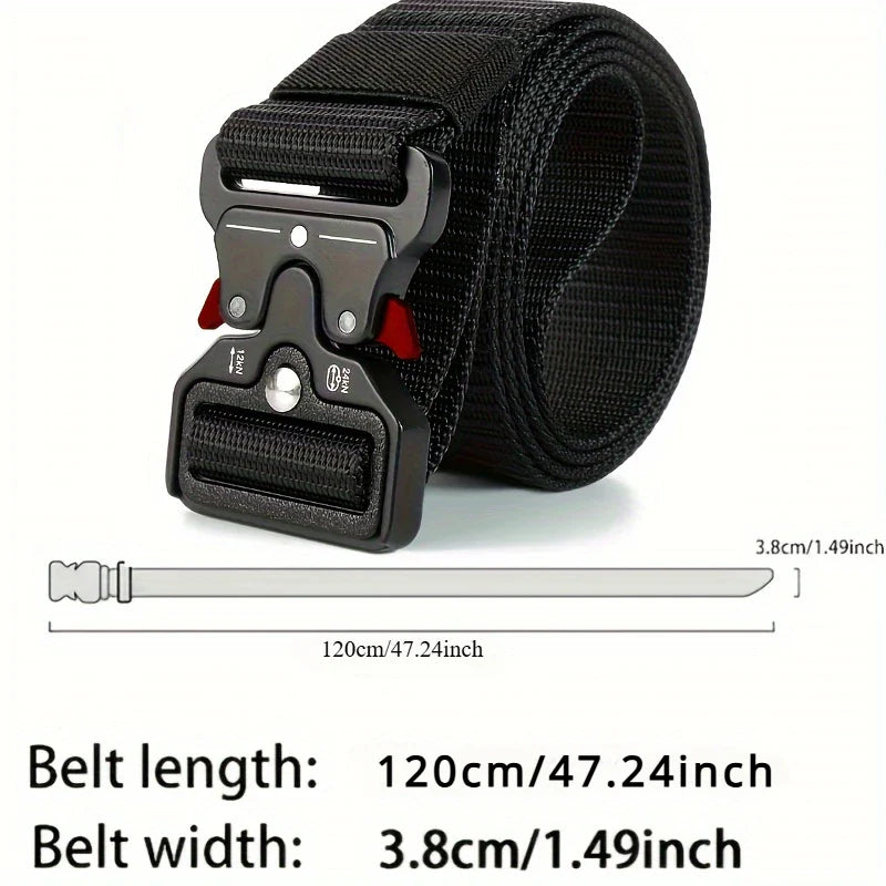 3 Pack Simple Military Enthusiast Tactical Nylon Belts for Men and Women
