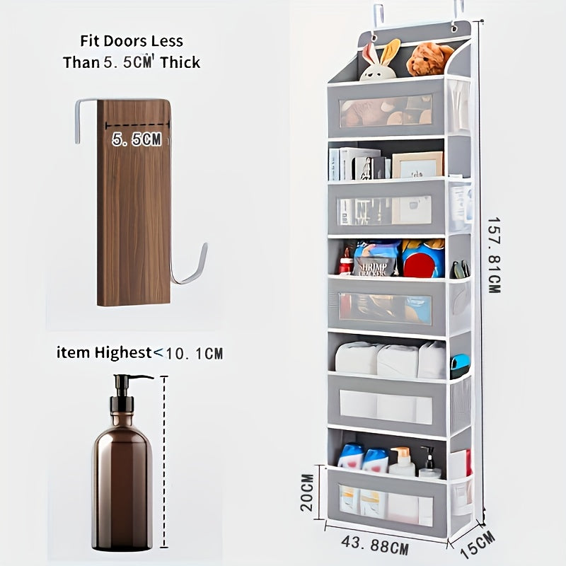 Hanging Door Storage Box with 5 Large Capacity Pockets