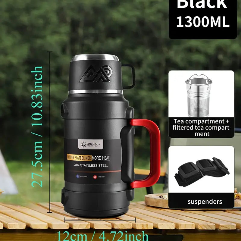 Large Capacity Insulated Travel Flask(316 Stainless Steel)