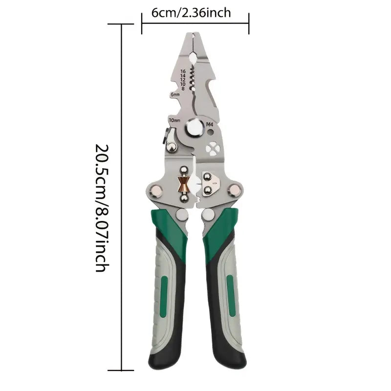 Multifunctional folding cable stripper