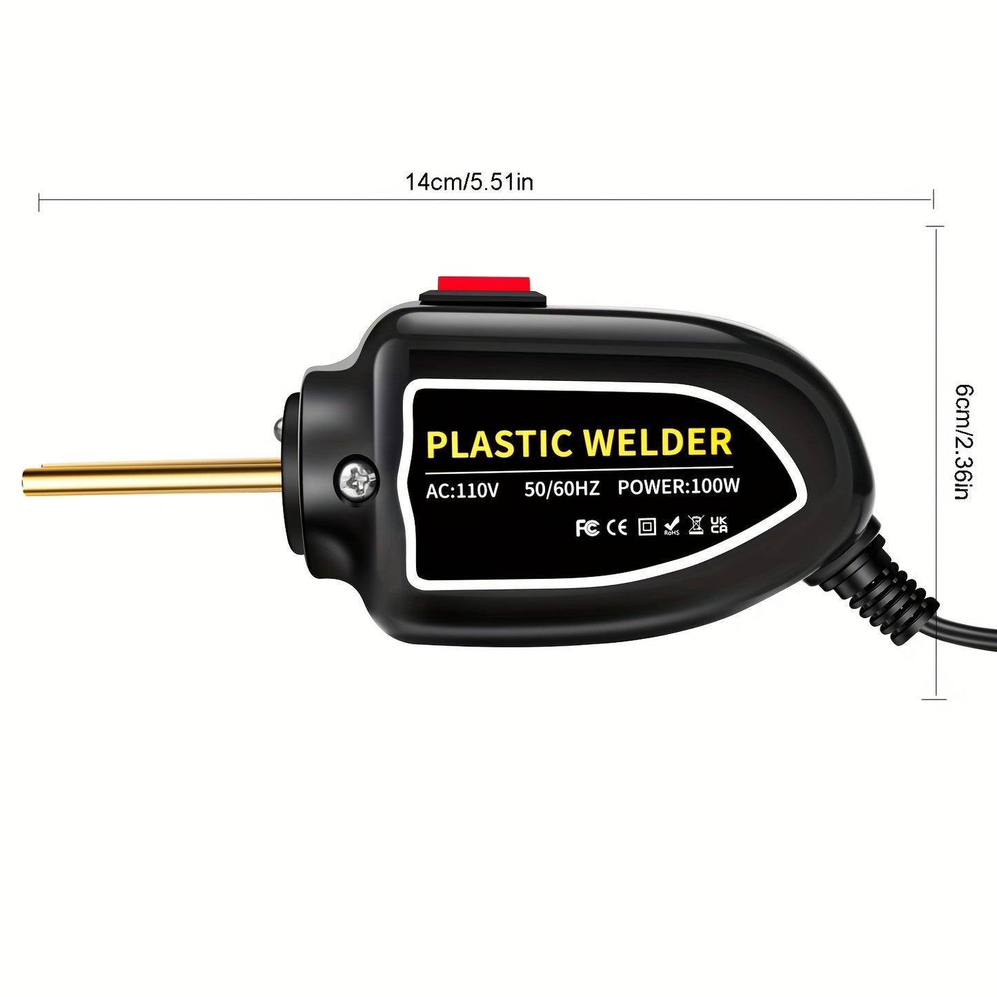 100W Plastic Welding Repair Kit (200pcs Staples for Free)