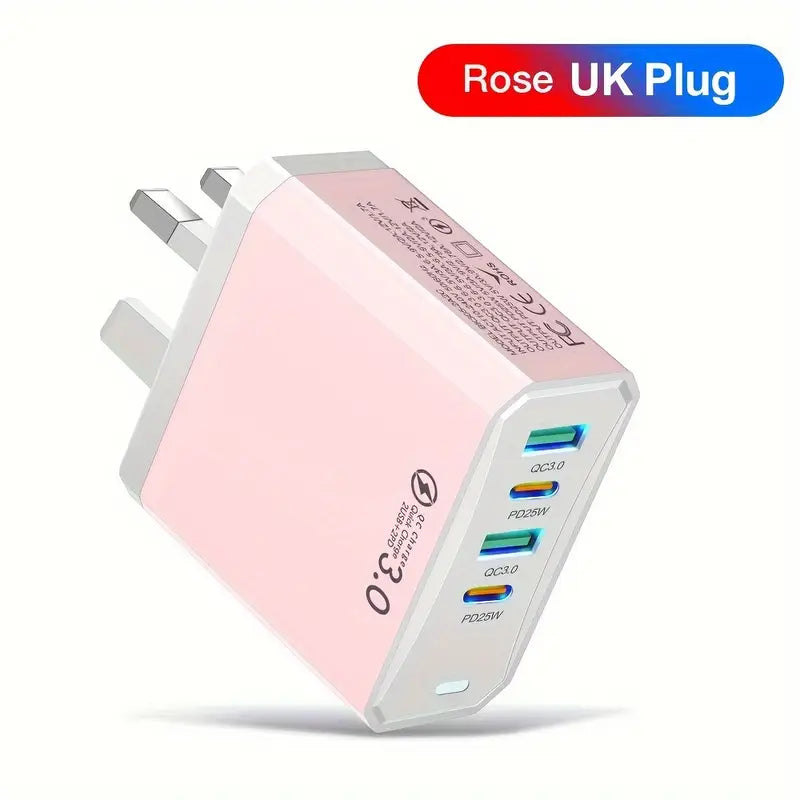 Super fast charging multi-port plug