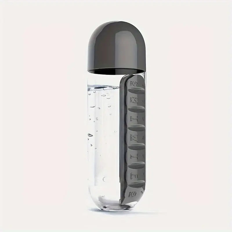 Creative water cup with seven-day medicine box