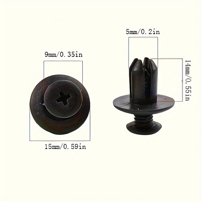 100pcs Car Fastening Clip Set, Mudguard Rivet Fixing Clips, Bumper Edge Trim Accessories