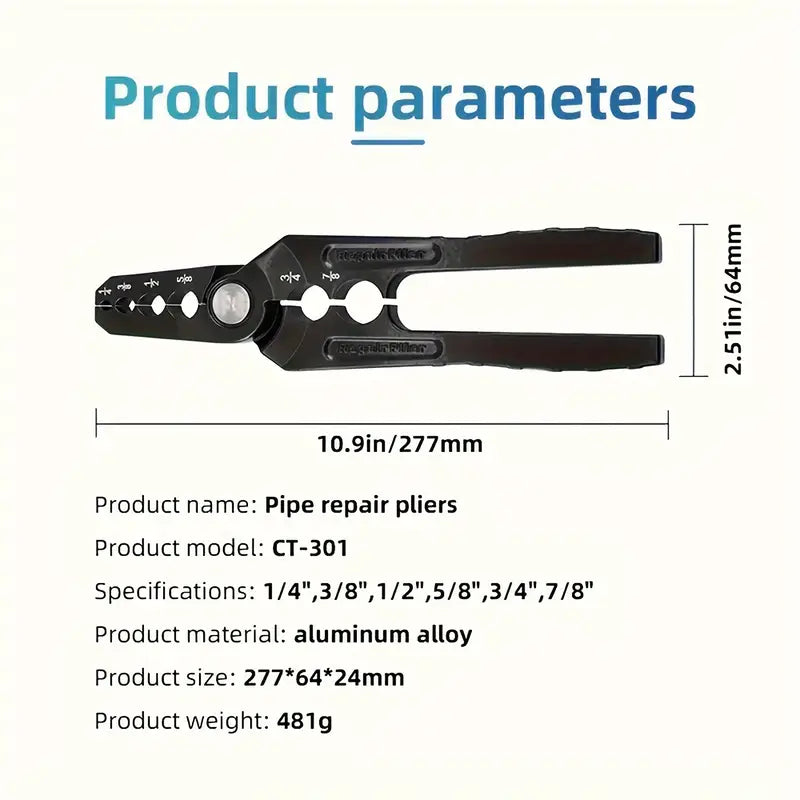 Copper pipe repair pliers