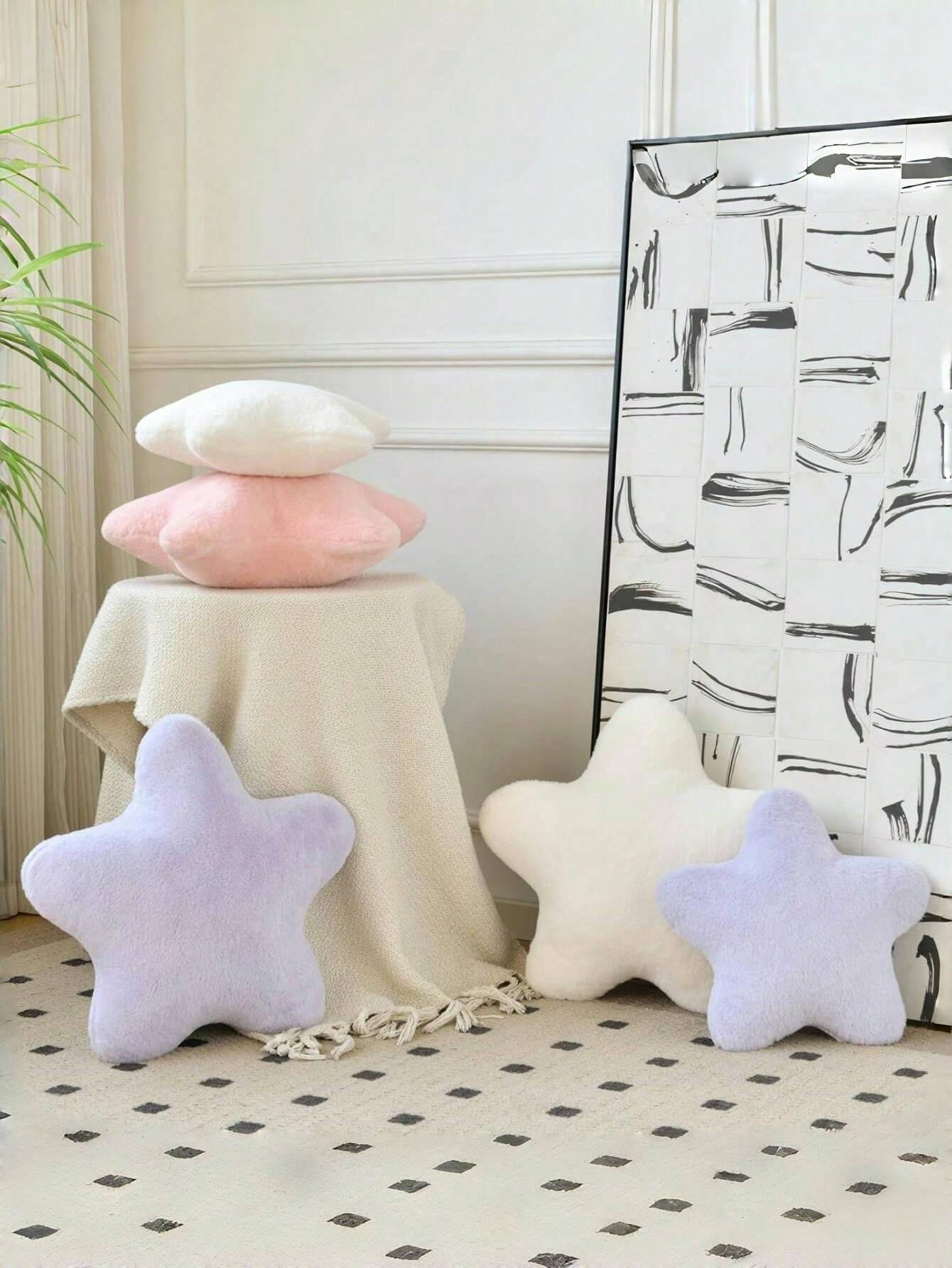 10-Pack Star Decor Plush Throw Pillows