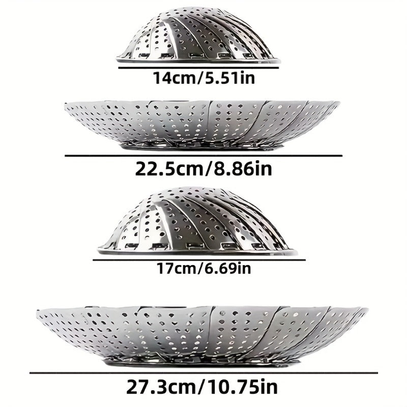1 Heavy-Duty Folding Steamer Basket