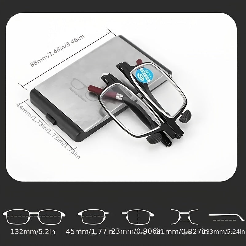 Phone-Attachable Folding Reading Glasses