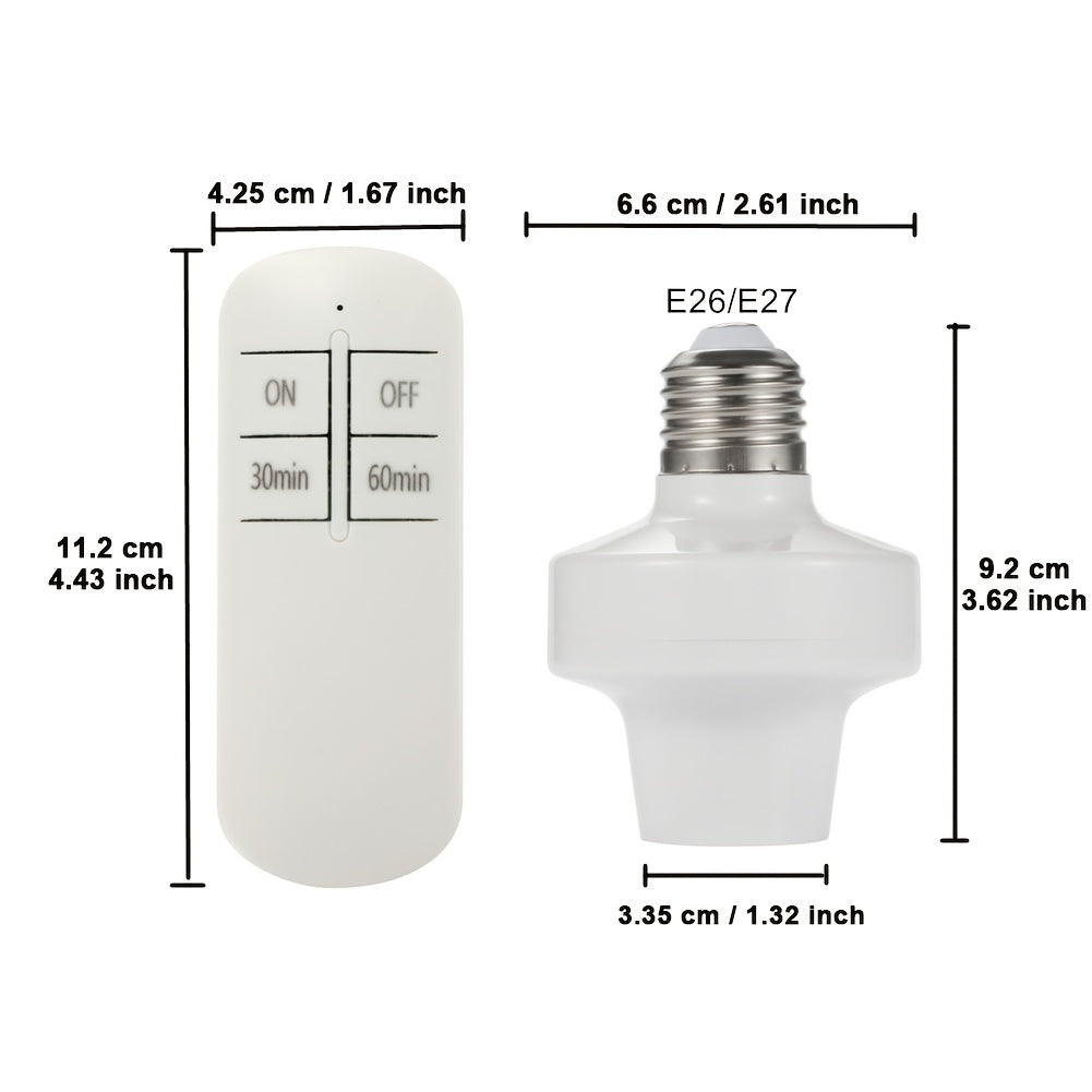 1 Sets 433Mhz Wireless Remote Control Light Socket with Timer – E26/E27