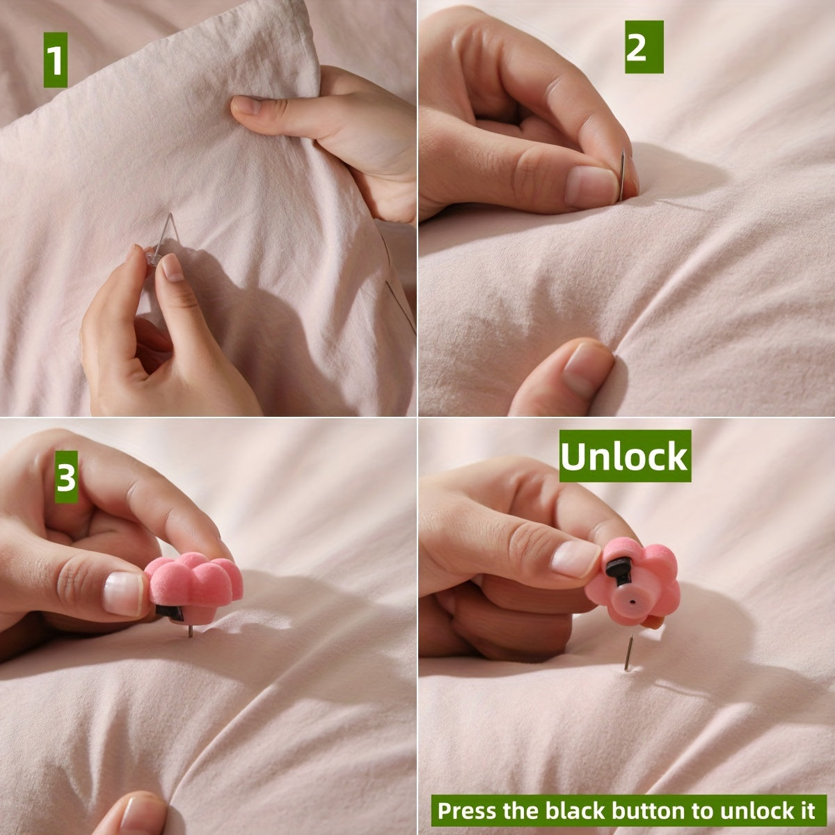 1 Set of 16pcs Reusable Bed Sheet Clips