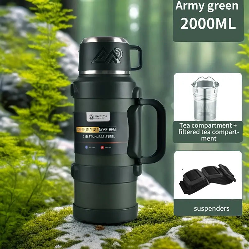 Large Capacity Insulated Travel Flask(316 Stainless Steel)