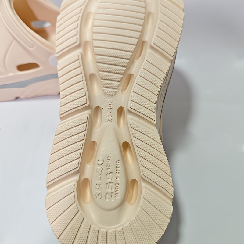 Women's Thick-Soled Height-Increasing Clog Shoes with Flower Bow DIY Accessories