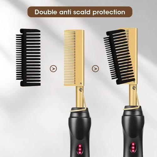 Hair Straightener Flat Irons Brush Hot Heating Comb