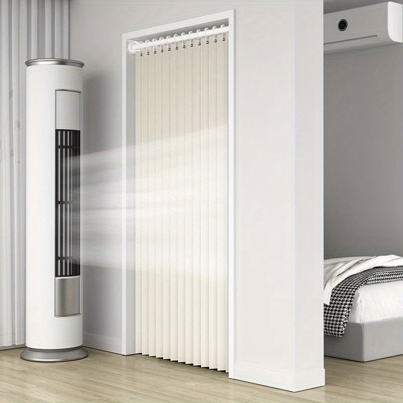 1pc Minimalist Accordion Door Curtain - Foldable Windproof Partition