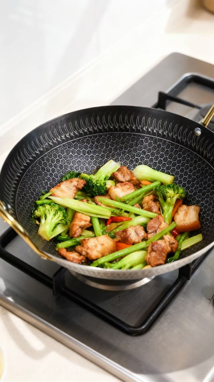 3pcs honeycomb Stainless steel non-stick pan