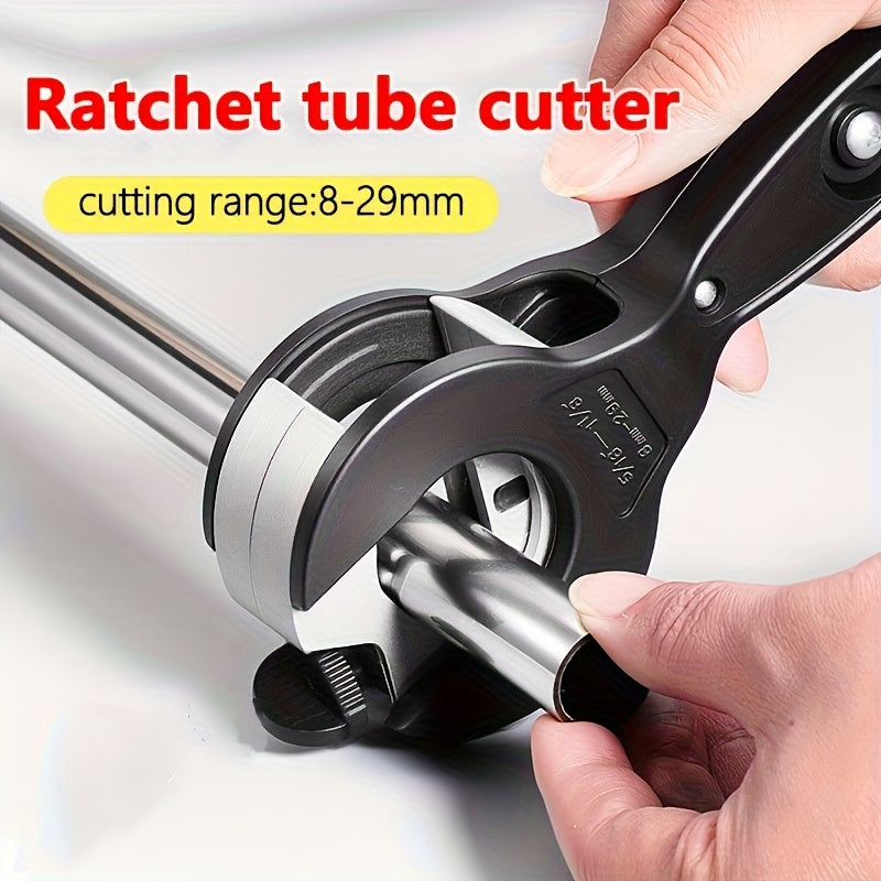 Heavy-Duty Ratchet Pipe Cutter - Cutting range from 1/4" to 7/8"