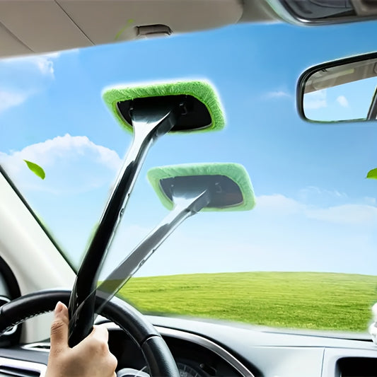1 Car Windshield Cleaning Brush with 3 Reusable Pads