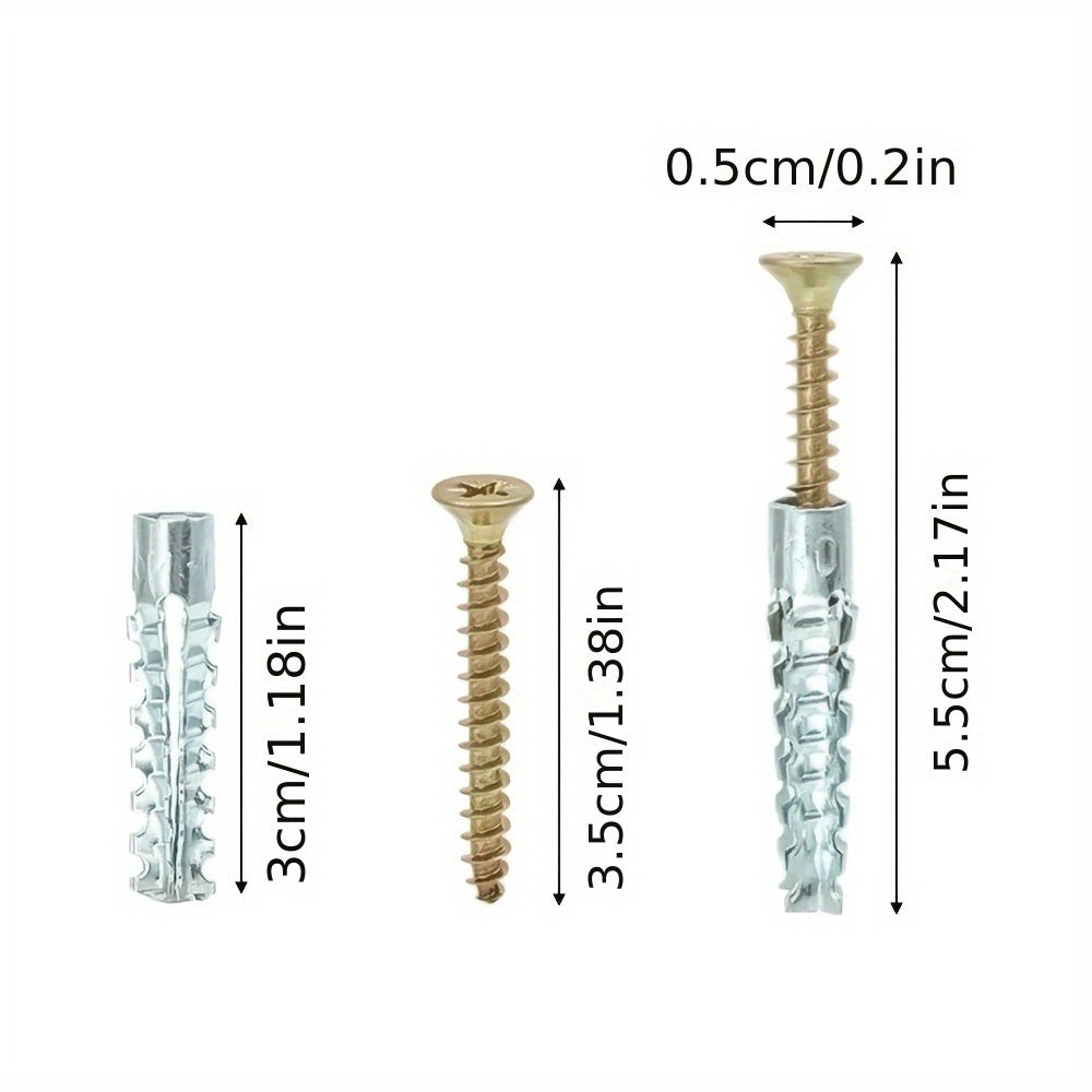100 Metal Serrated Expansion Tube Self Tapping Screws