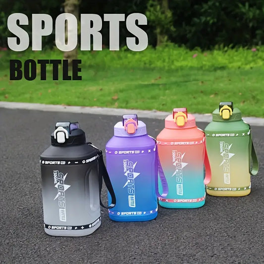 2.3L Gradient Sports Water Bottle with Flip Top, Push Button, Lockable Lid - Portable, Durable, Scratch-Resistant, BPA-Free PC Material for Gym, Travel - Ideal Gift for Valentine's, Thanksgiving, Christmas, New Year