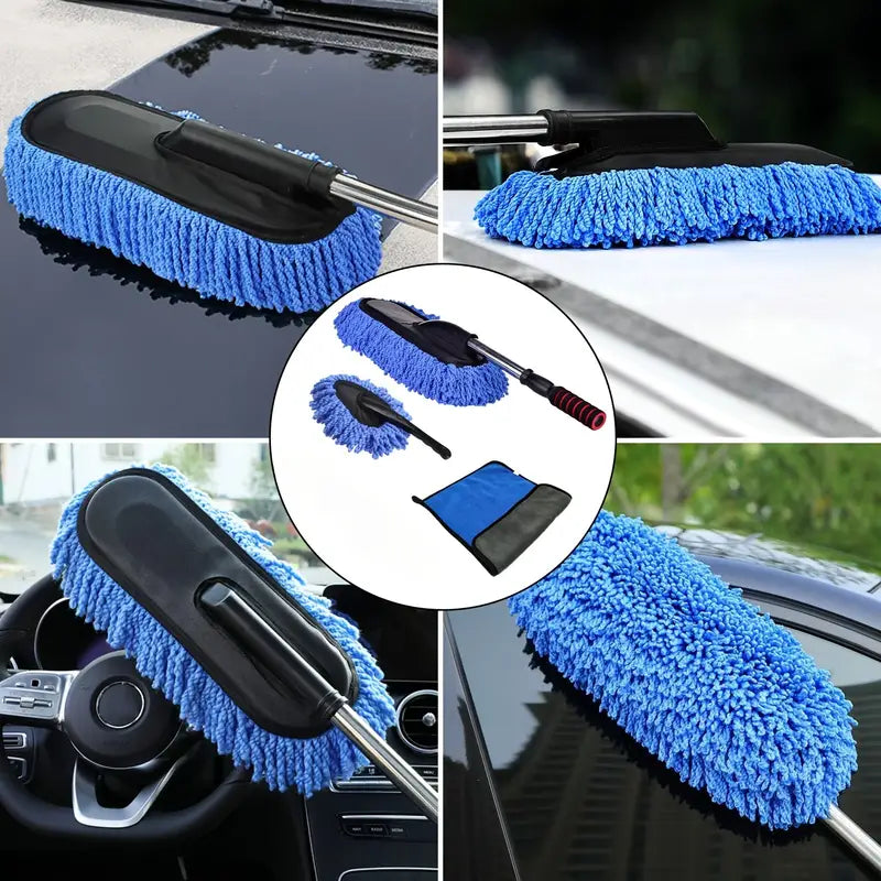 3pcs Car Duster Set With Extendable Handle