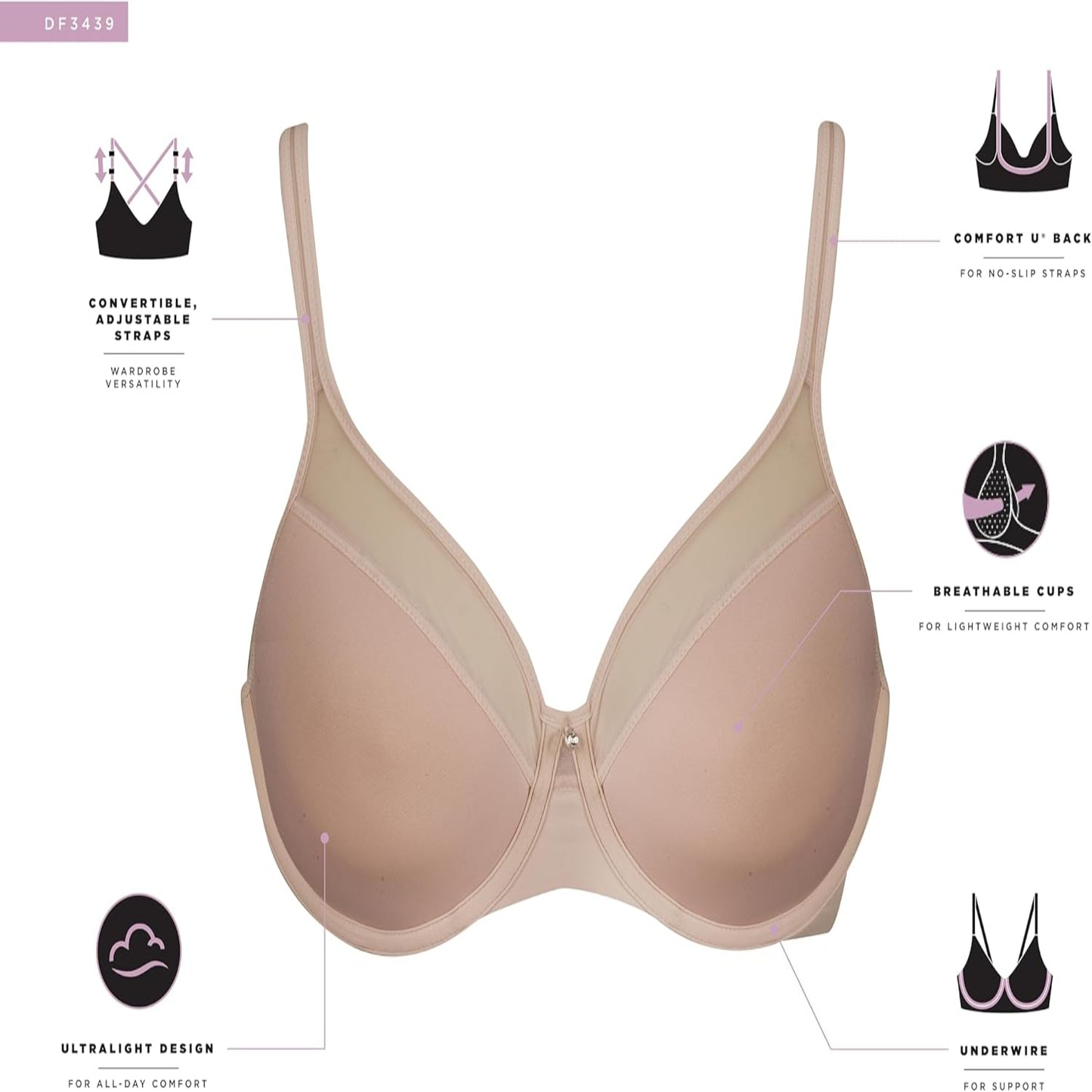 Bali Womens Seamless Underwire Bra