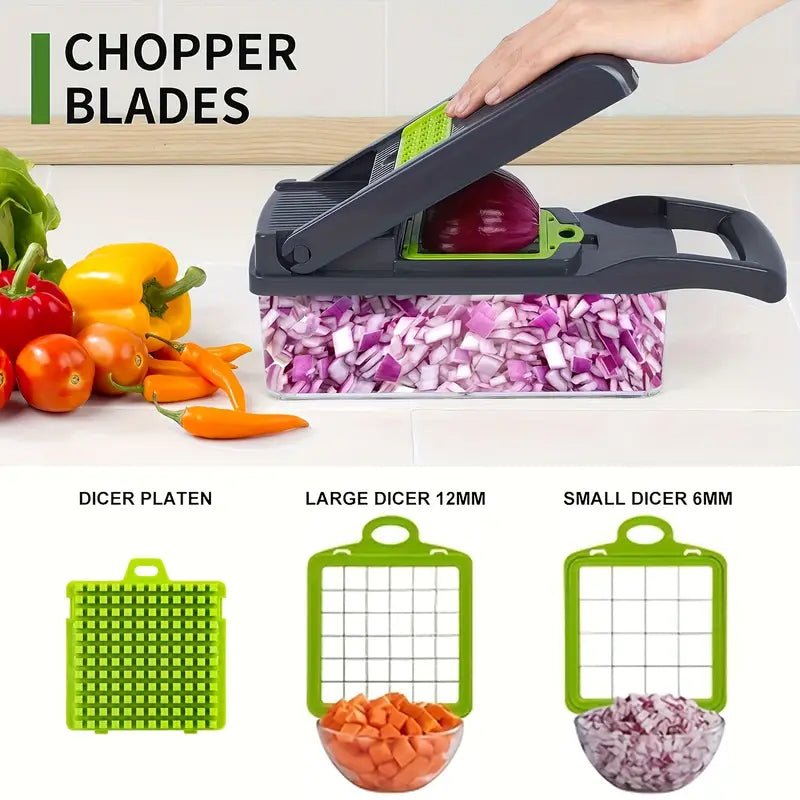 16 in 1 Vegetable Chopper - Multifunctional Manual Food Slicer Dicer