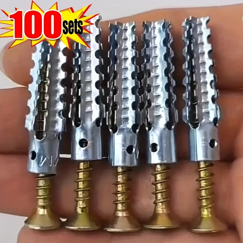 100 Metal Serrated Expansion Tube Self Tapping Screws