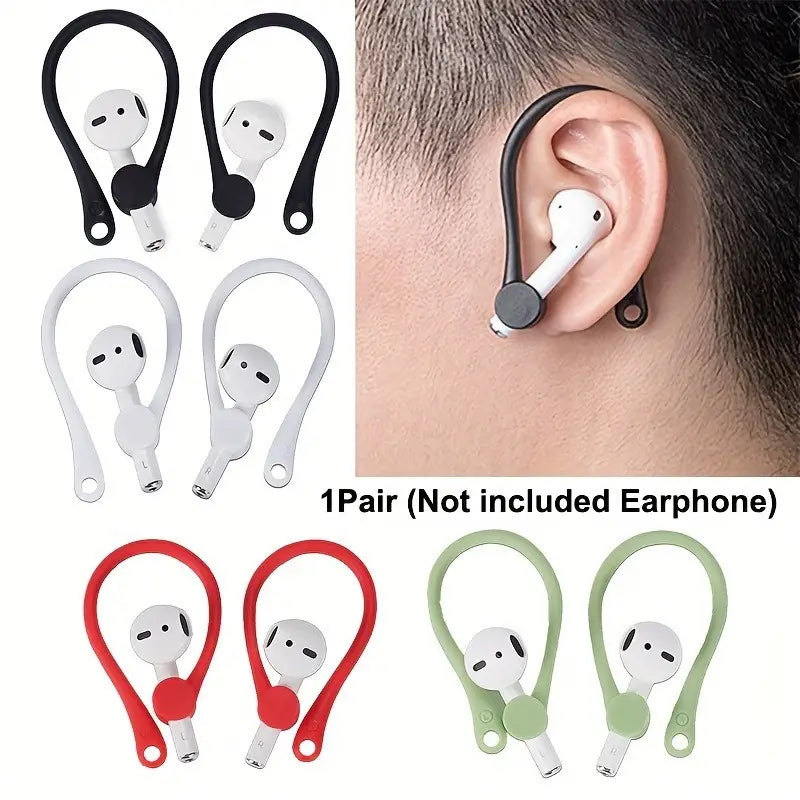 4 Pairs Silicone Earloops For Airpod Hook Earphone Holder Earphone Accessories