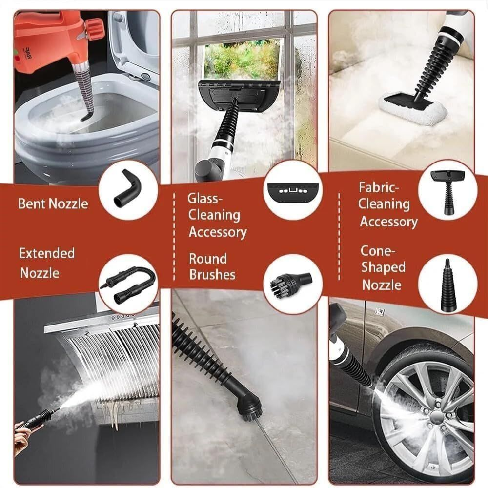 Handheld Steam Cleaner 10-in-1 - Multi-Function Portable Steam Mop