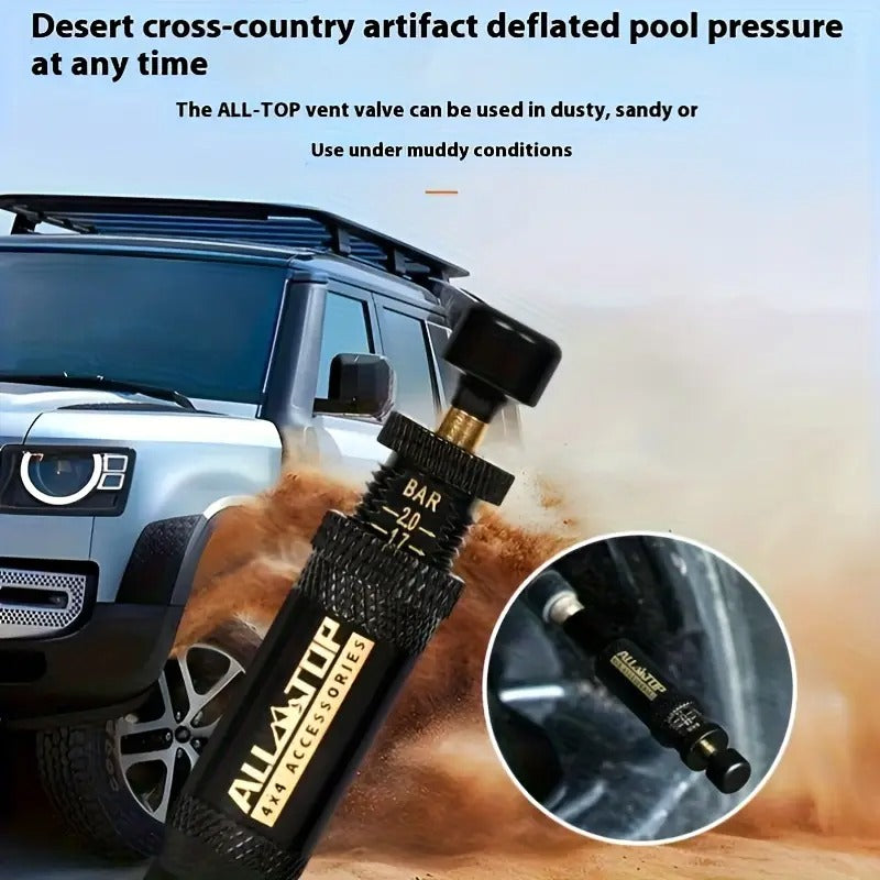 4pcs Heavy-Duty Adjustable Tire Deflator/Inflator Valve Kit