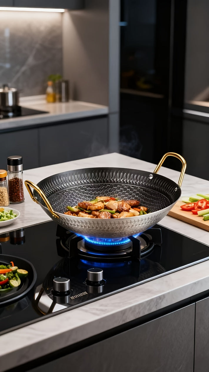 3pcs honeycomb Stainless steel non-stick pan