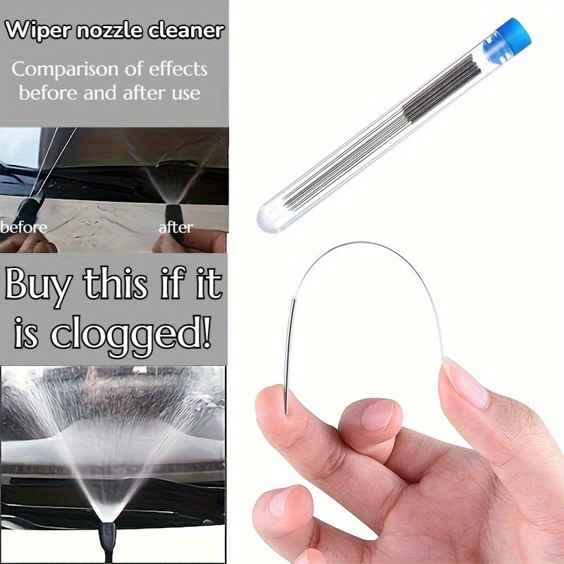 10pcs 0.25mm Stainless Steel Wiper Nozzle Cleaning Kit