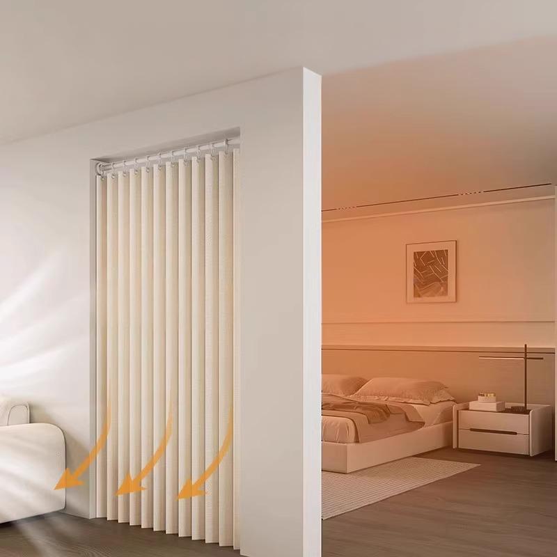 1pc Minimalist Accordion Door Curtain - Foldable Windproof Partition