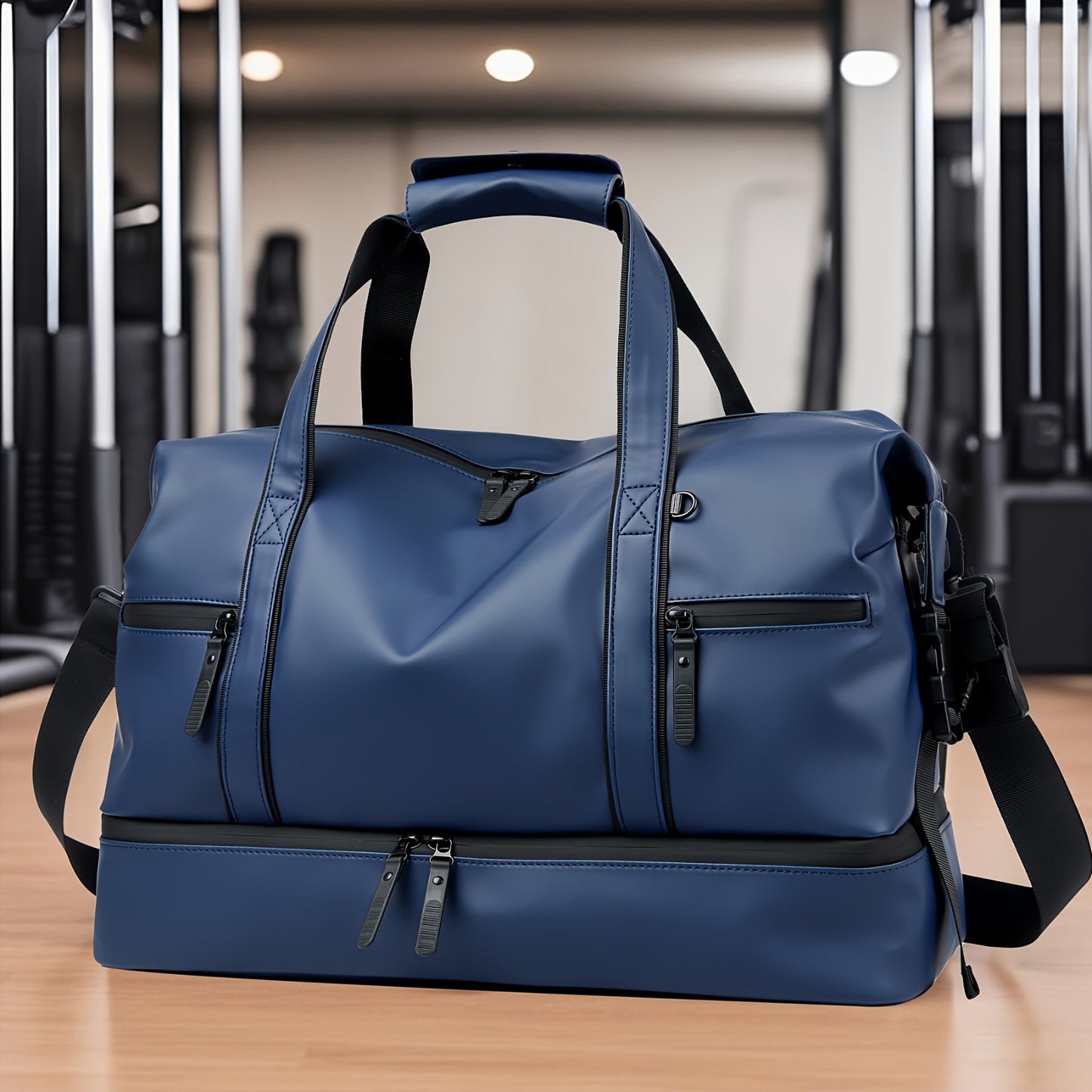 Foldable High Quality Gym Duffel Bag with Shoe Compartment & Wet Pocket