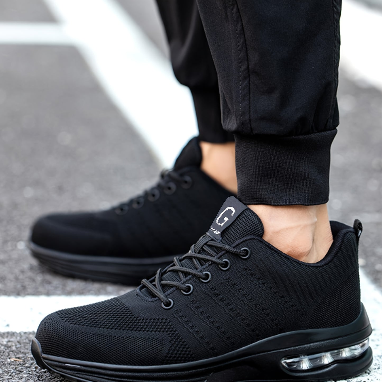 [Heavy-Duty] Men's Safety Work Boots with Anti-Slip & Impact Protection