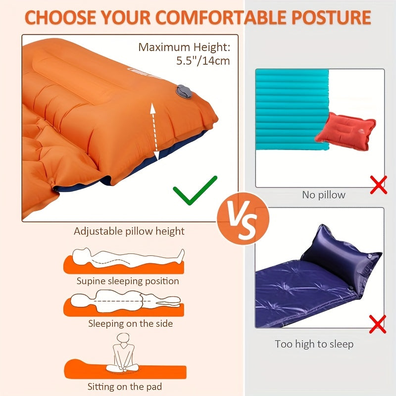 1-person Ultra Light Nylon TPU Self Inflating Camping Sleeping Mat