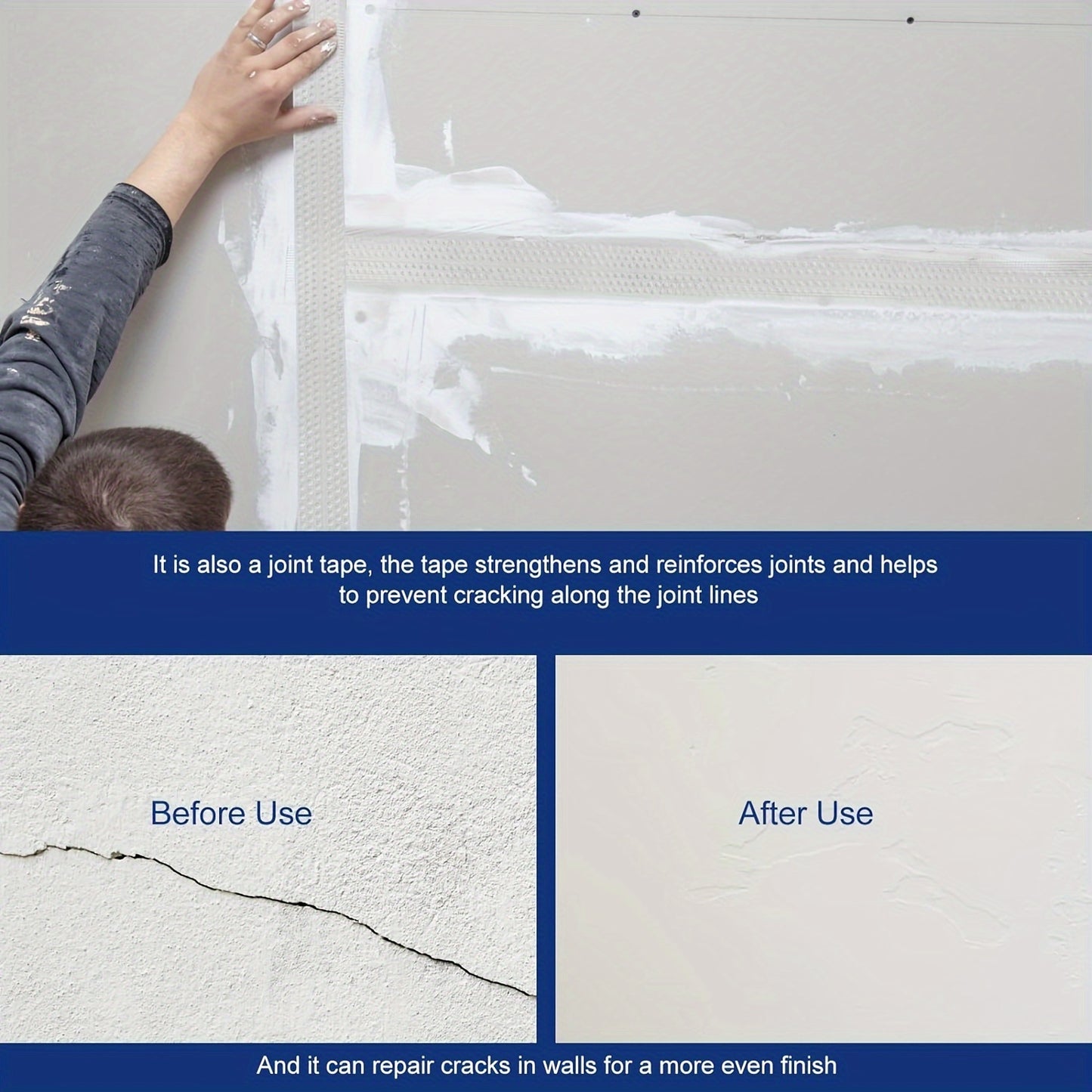 1181.1inch Roll PVC Corner Tape, Acrylic Sealing Tape for Drywall