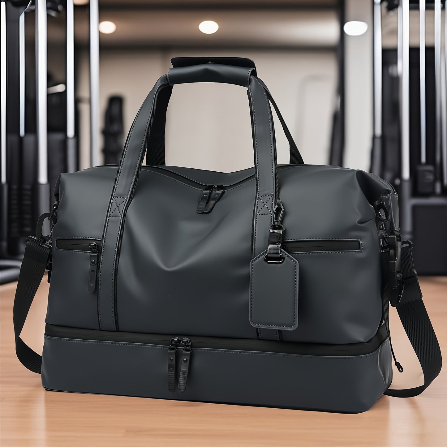 Foldable High Quality Gym Duffel Bag with Shoe Compartment & Wet Pocket