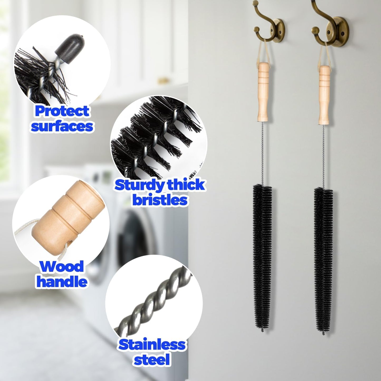 Washing machine inner drum cleaning brush