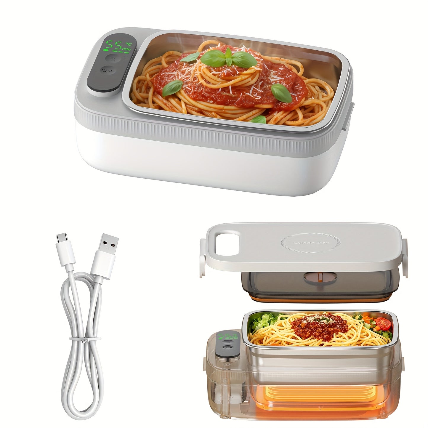 1-Liter Large-Capacity Control Lunch Box