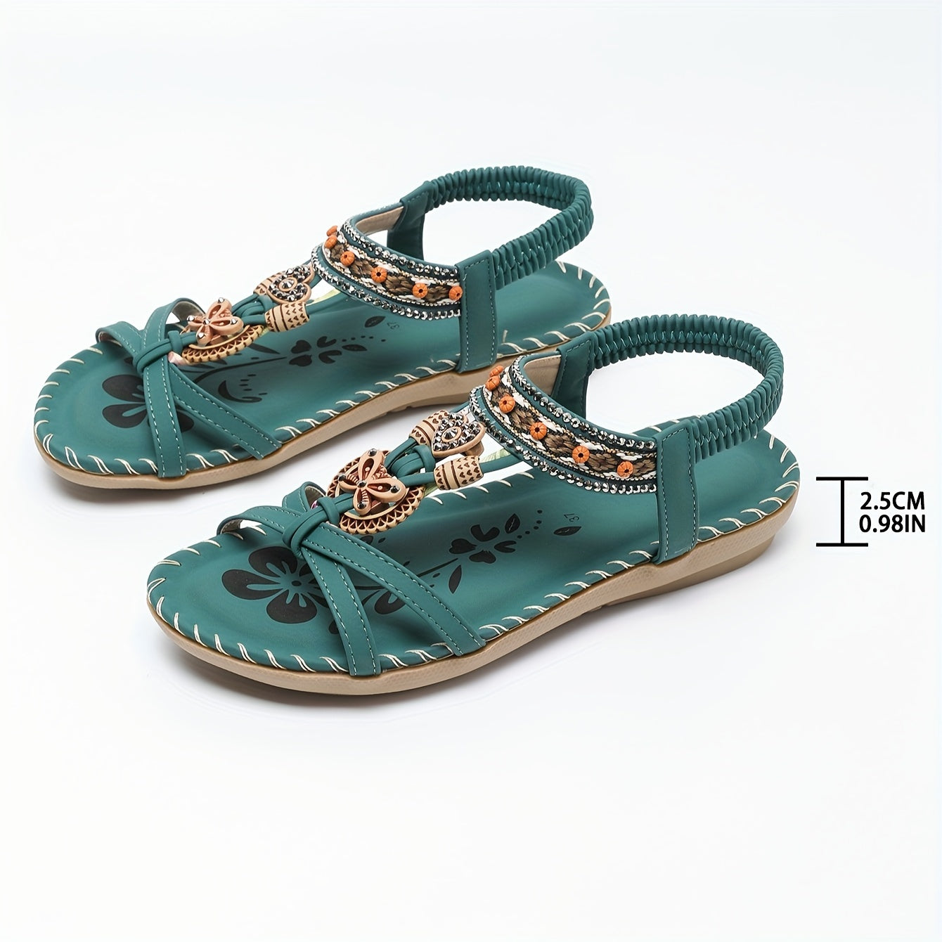 Summer Beach Sandals, Tribal Style Striped Flats