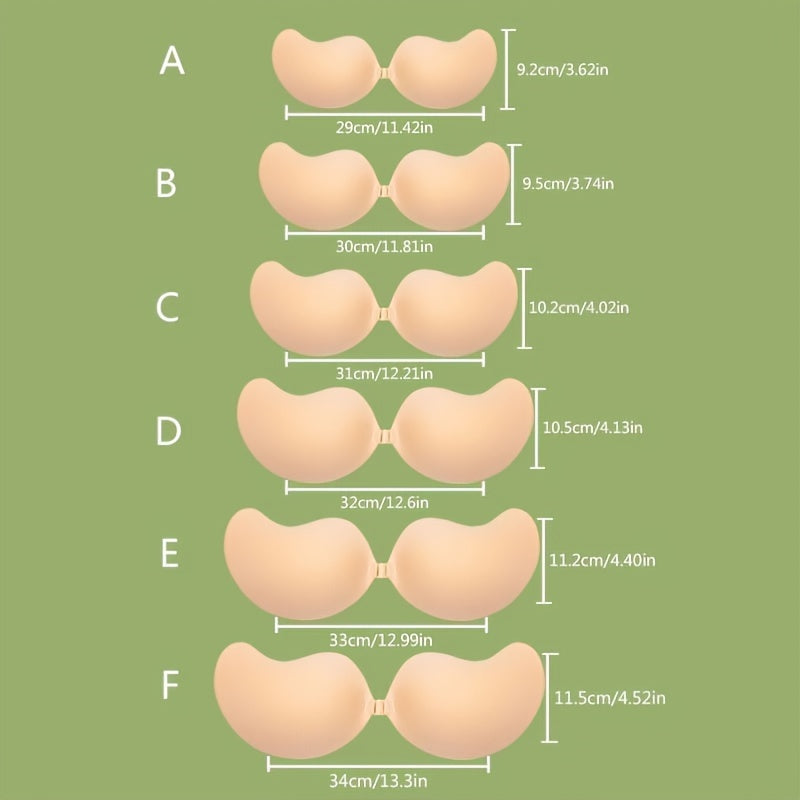 2 Pairs Reusable Silicone Adhesive Invisible Bra Push-Up Lift Covers