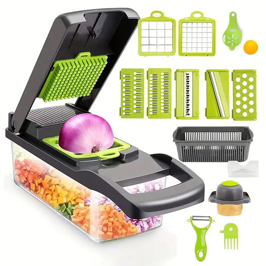 16 in 1 Vegetable Chopper - Multifunctional Manual Food Slicer Dicer