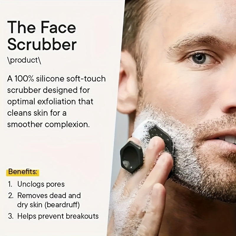 Men's Facial Scrubber - Gentle Exfoliating Pad & Deep Cleansing Massager