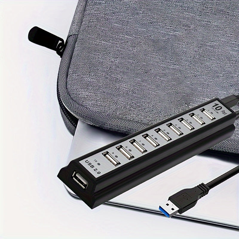 10-Port USB Hub Compatible for PS5/PS4/Xbox/PC/Mac