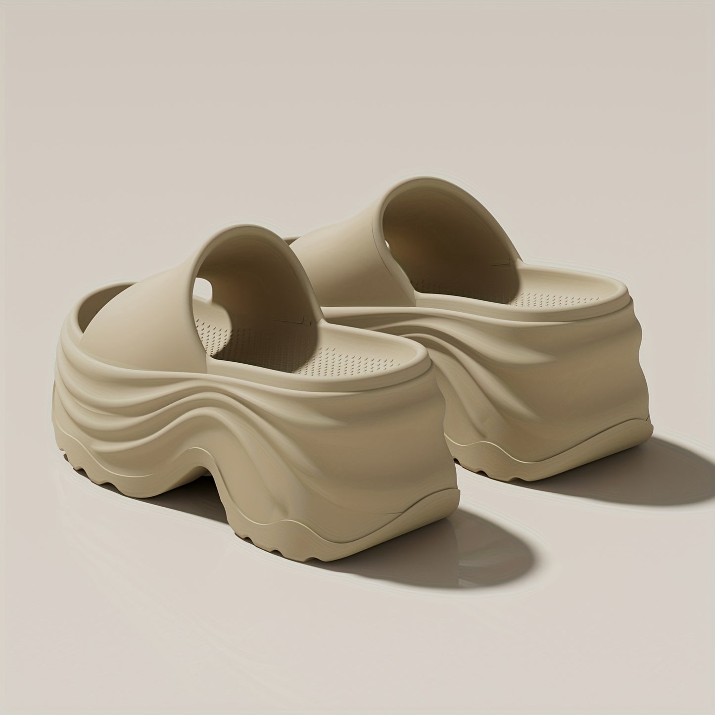 Women's Thick Bottom Elegant Slippers, Thick Bottom Cushion Fashion Open Toe Slippers