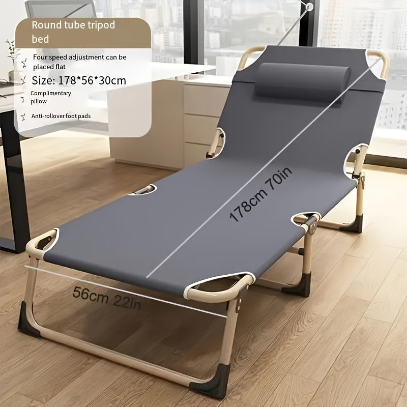 Modern Folding Bed with Manual Reclining Mechanism & Solid Backrest
