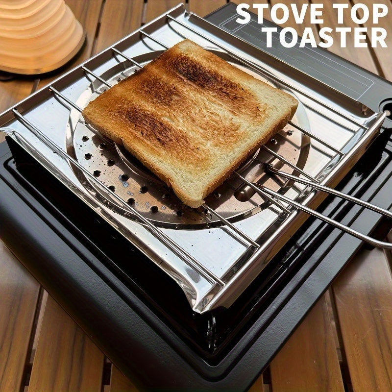Portable Camping Stove & Bread Toaster - with Foldable Handle