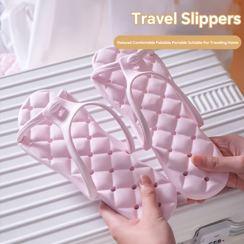 1 Pair  Foldable Travel Slippers