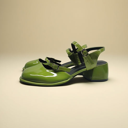 Women's Chunky Mid-Heel Mary Jane Shoes